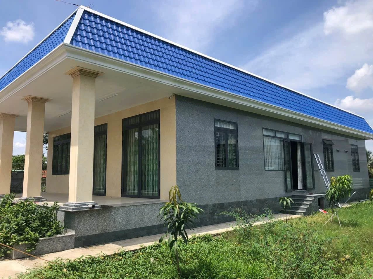 Bán nhà sân vườn 1095m2 mặt tiền đường nhựa Bến Lức Long An - Ảnh 1