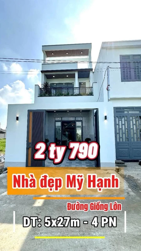Bán nhà sổ hồng riêng 4PN 135m2 Xã Mỹ Hạnh Tây Ninh