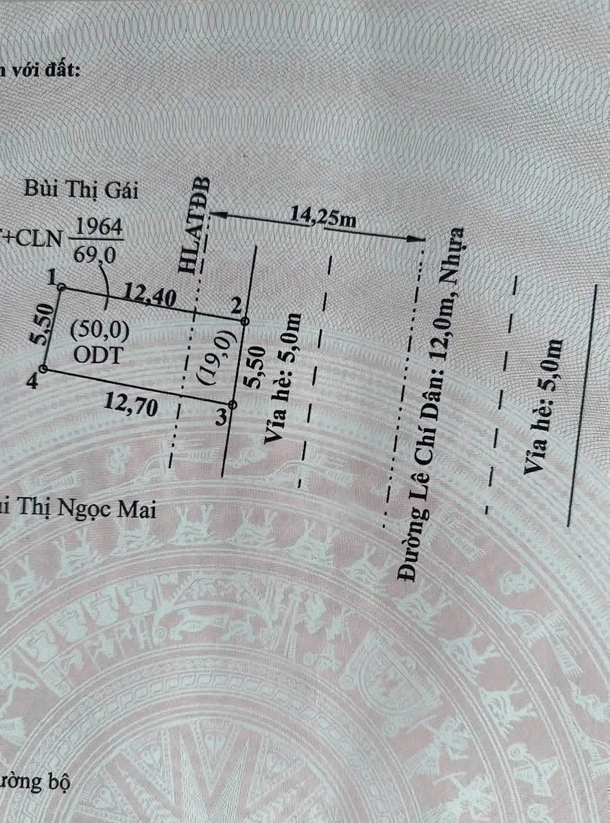 Bán đất Tương Bình Hiệp 69 m2 mặt tiền Lê Chí Dân 1 tỷ 950 triệu - Ảnh thu nhỏ 4
