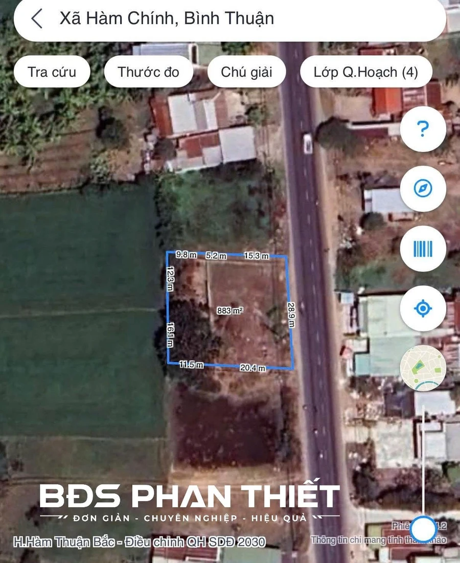Bán đất mặt tiền Quốc lộ 28 Hàm Chính 882 m2 - Ảnh thu nhỏ 2
