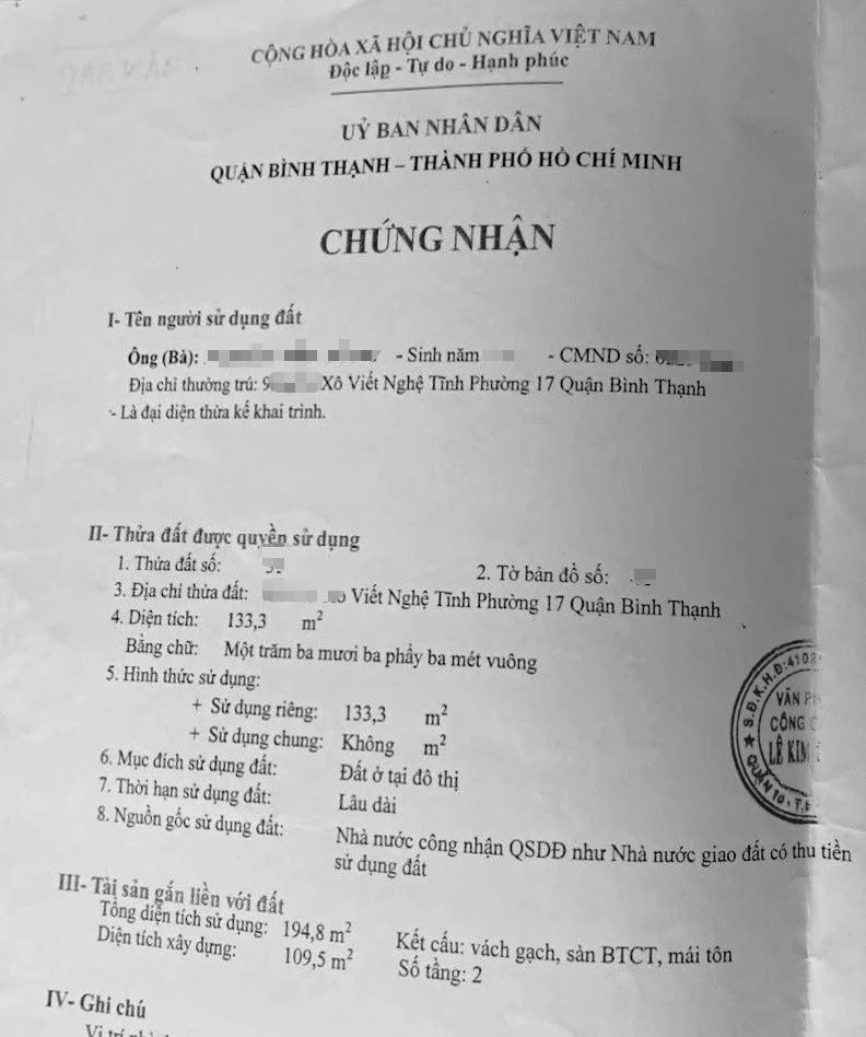 Bán nhà 133,3m2, 9PN 9WC đang cho thuê 40 triệu/tháng gần chợ Thị Nghè, Phường 17, Bình Thạnh - Ảnh 1