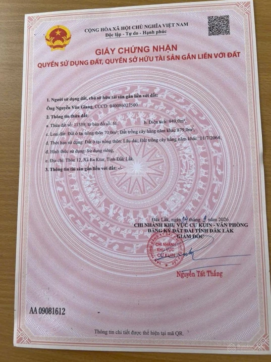 Bán đất xã Ea Ktur - Cư Kuin - Đắk Lắk gần nút cao tốc BMT - Nga Trang - Ảnh thu nhỏ 3