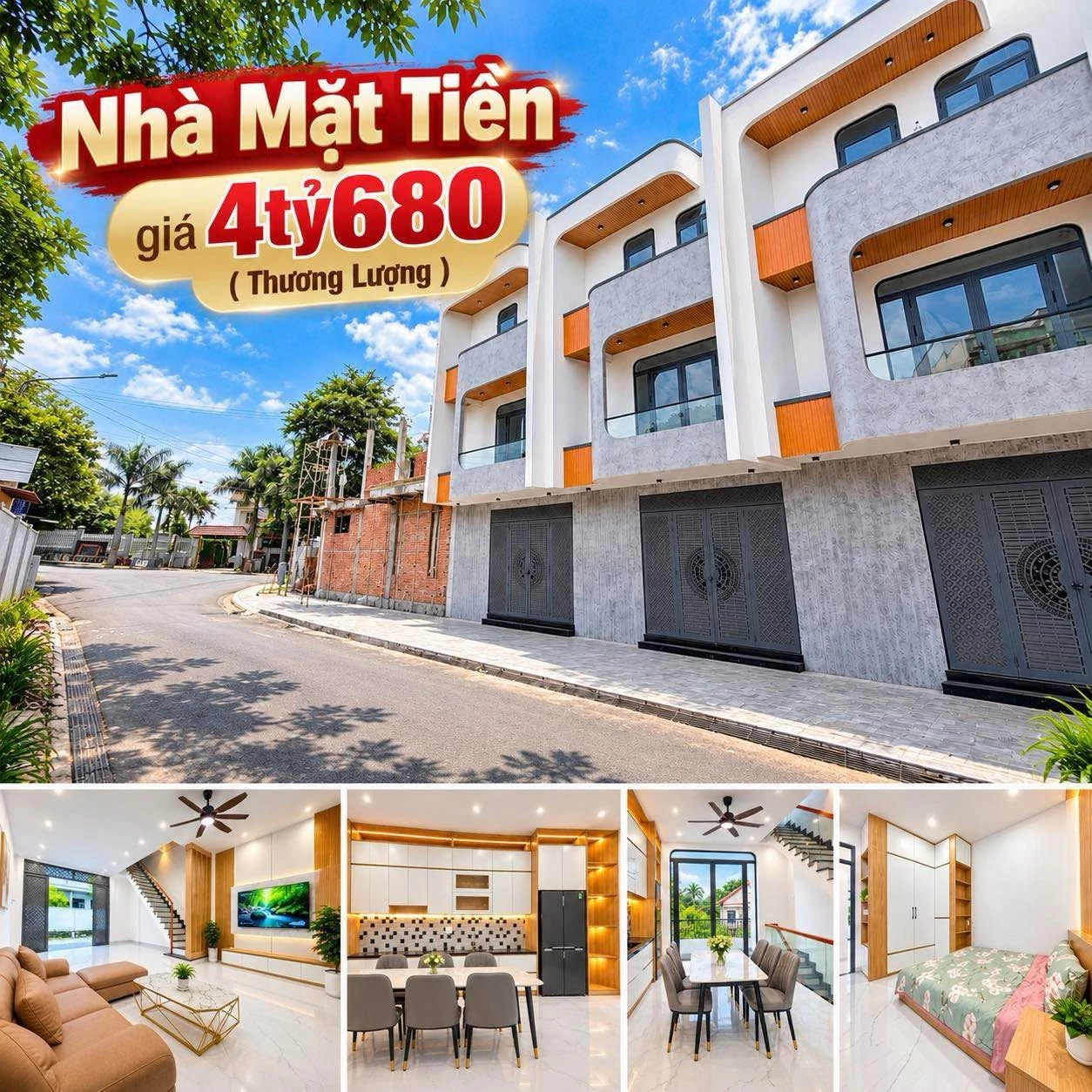 Bán nhà 3 tầng mới mặt tiền đường Lương Thế Vinh, 5x10,5m, giá 4,68 tỷ - Ảnh 1