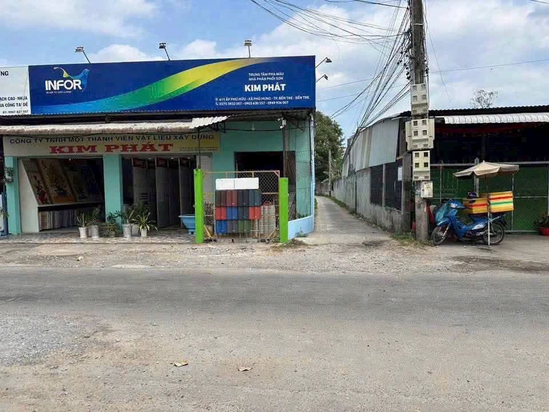 Bán nền đất góc 2 mặt tiền 117m² Phú Hưng Bến Tre 690 triệu