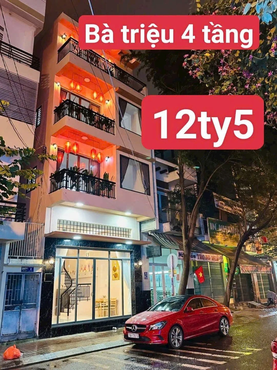 Bán nhà 4 tầng mặt tiền Bà Triệu, Nha Trang, 41,8 m2, 12,5 tỷ - Ảnh 1