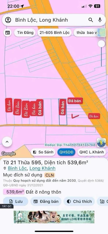 Bán đất ở 500m² Bình Lộc Tín Nghĩa, Bình Dương