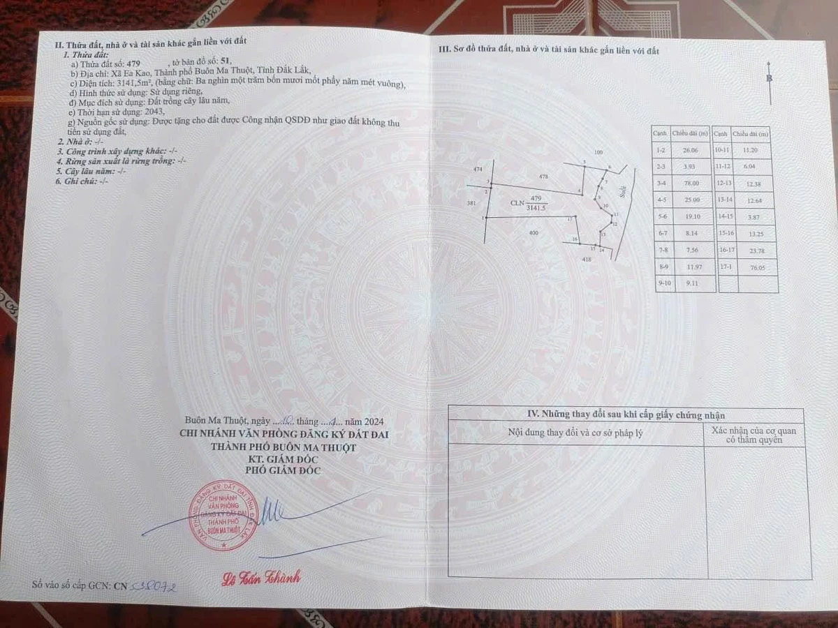 Bán đất 4,2 sào tại Ea Kao, Đắk Lắk giá 1 tỷ 850 triệu gần Trường Tiểu học La Văn Cầu - Ảnh thu nhỏ 3