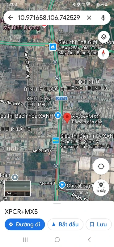 Nhà mặt tiền chợ Phú Phong Thuận An 50m2 2 PN giá 3 tỷ