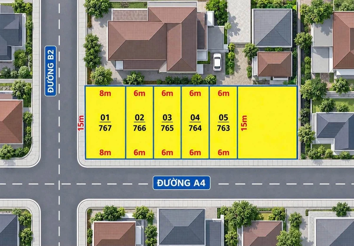 Bán 5 lô đất liền kề 90m² đường A4 Buôn Ma Thuột, 1 tỷ 550 triệu - Ảnh thu nhỏ 2