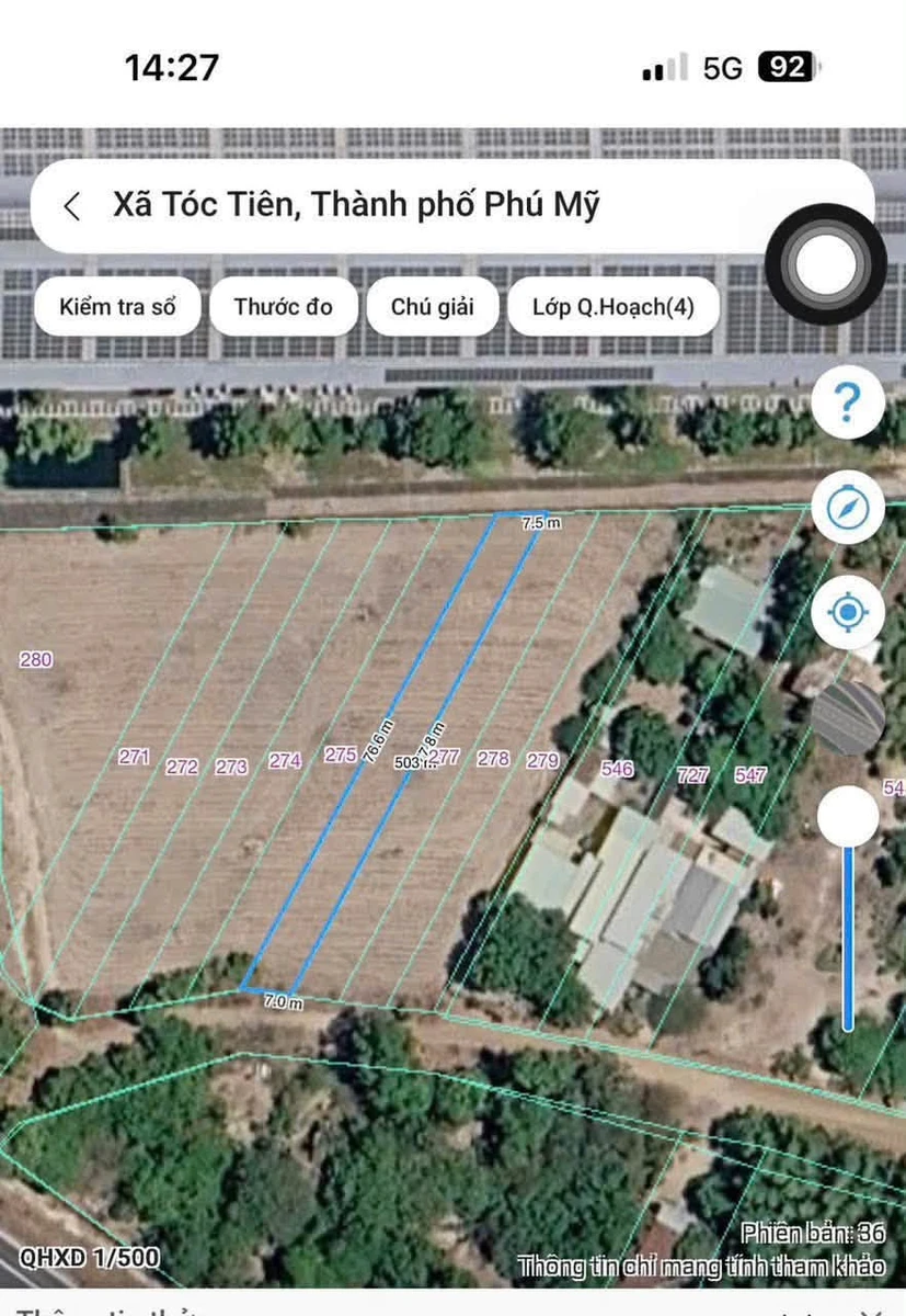 Bán đất 500m² Ấp 2 Tóc Tiên, Phú Mỹ 599 triệu - Ảnh 1