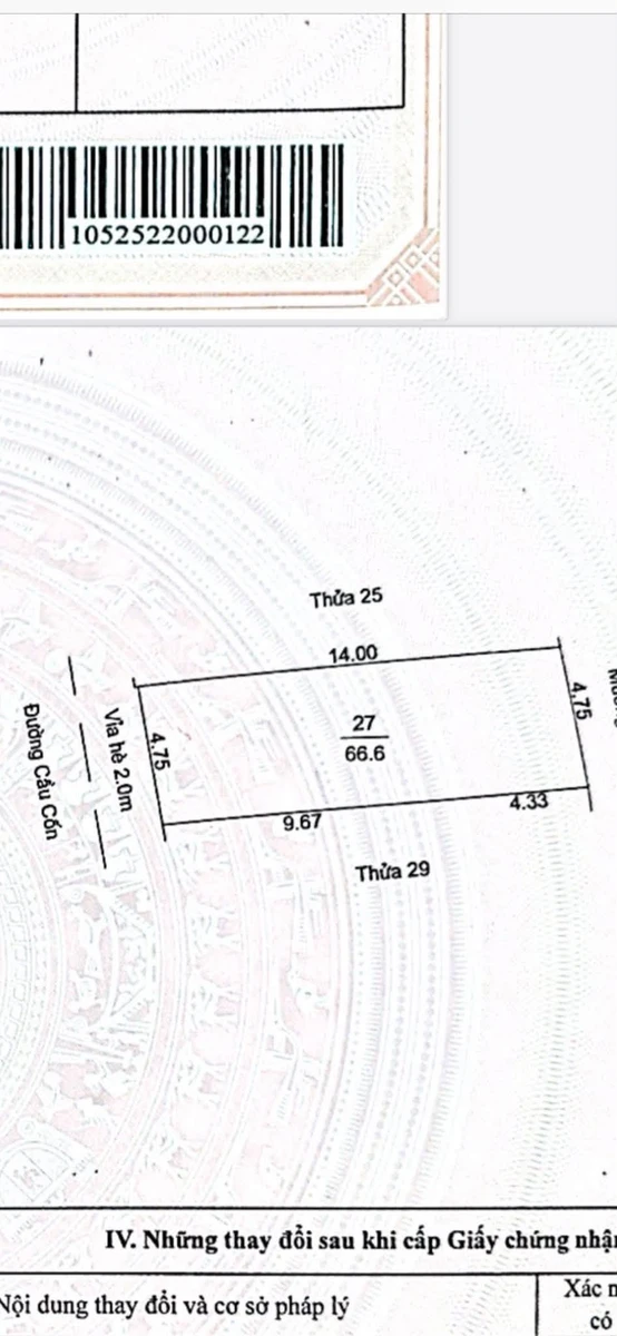 Bán lô đất mặt tiền Cầu Cốn 66,6m2 - Ảnh thu nhỏ 2