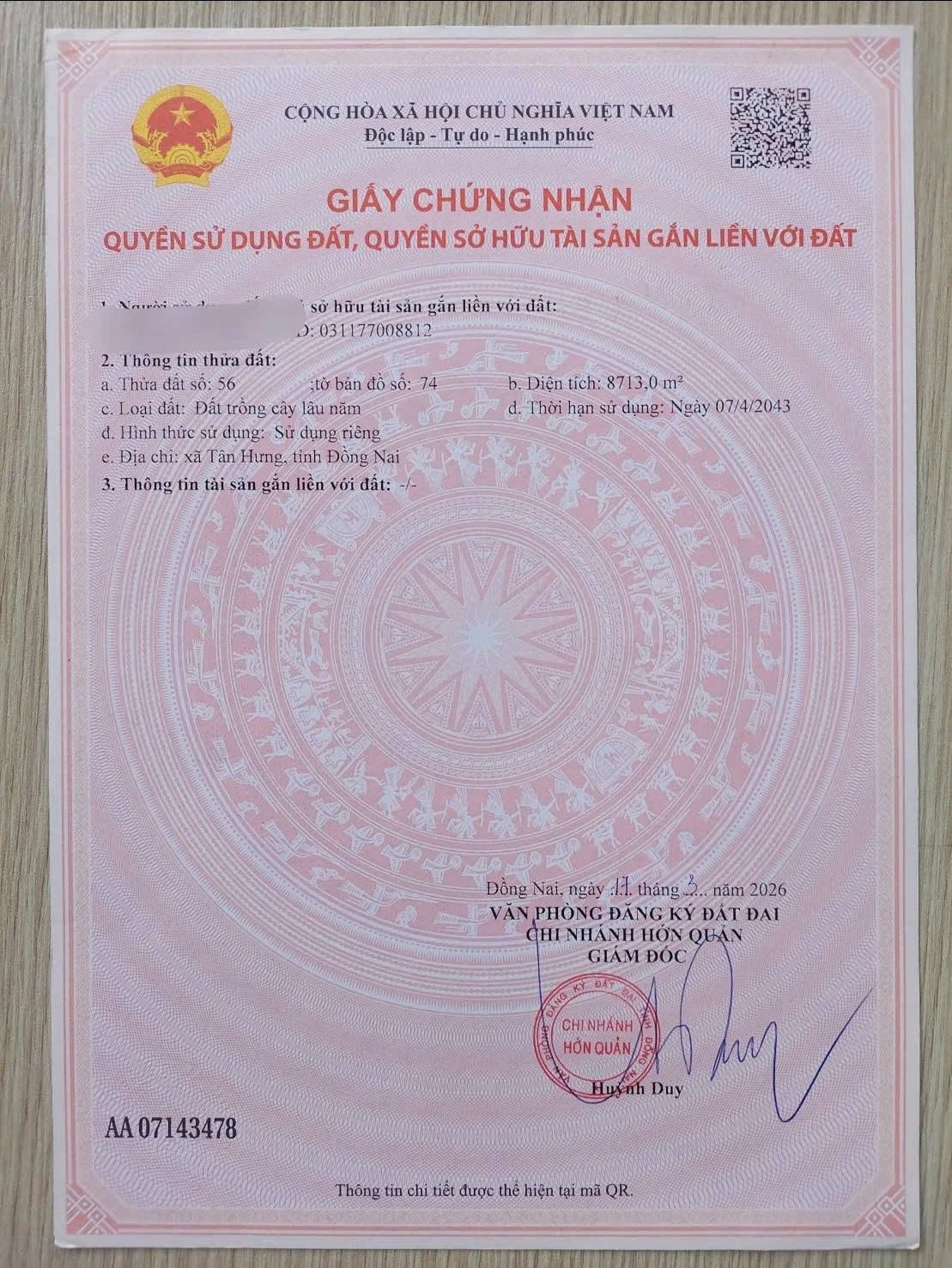Bán đất 9m² Thanh An Hớn Quản 690 triệu - Ảnh 1