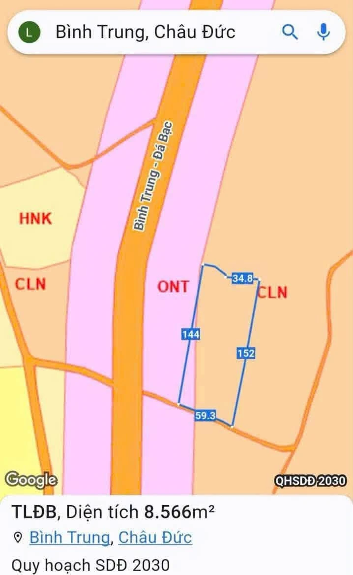 Bán gấp 8528m² đất Bình Giả, mặt tiền 60m - Ảnh 1
