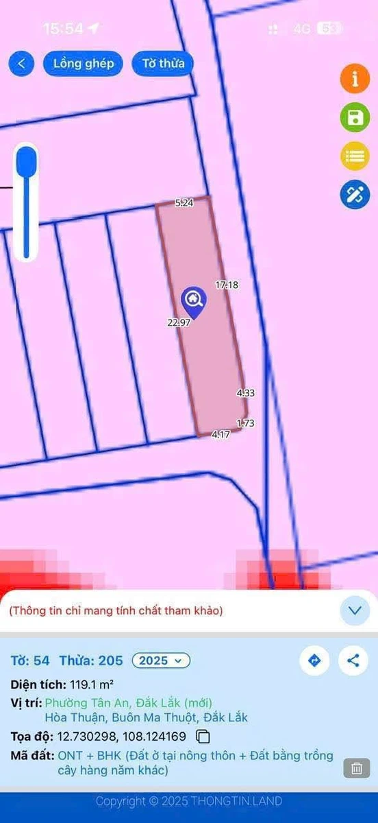 Bán lô đất góc 2 mặt tiền 120m² Tân An - Ảnh thu nhỏ 2