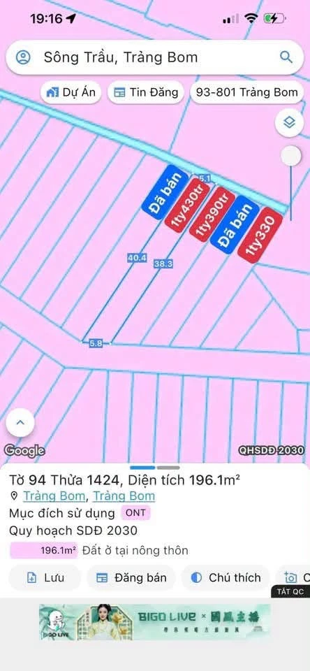 Bán đất nền 175m² gần KCN Bàu Xéo, Trảng Bom, Bình Dương - Ảnh 1