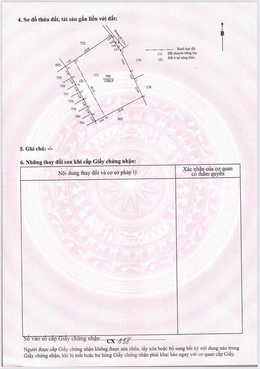 Bán đất 1.586m2 gần Huỳnh Văn Đảnh 1 tỷ 750 - Ảnh thu nhỏ 2