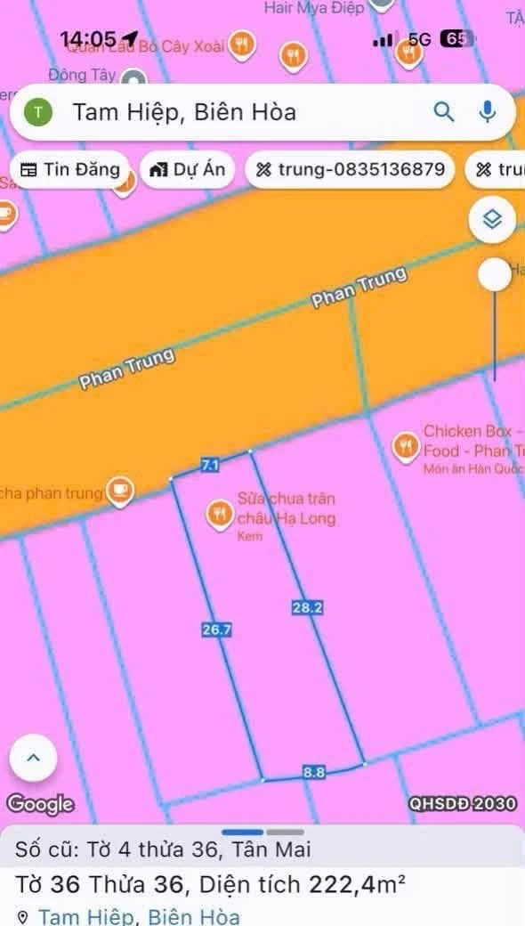 Bán đất mặt tiền Phan Trung Tâm Hiệp 224m2 - Ảnh 1