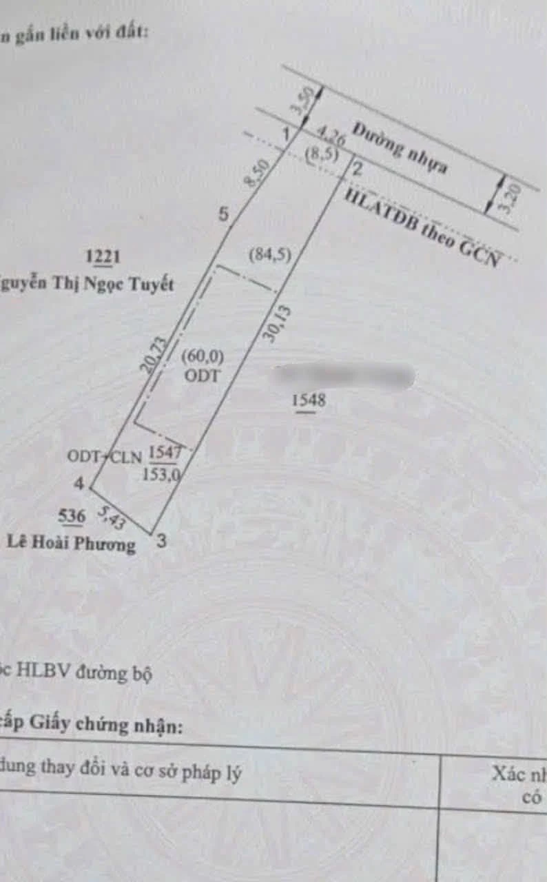 Bán đất hẻm 424 Lê Hồng Phong 153m2, Bình Dương 3.35 tỷ - Ảnh 1