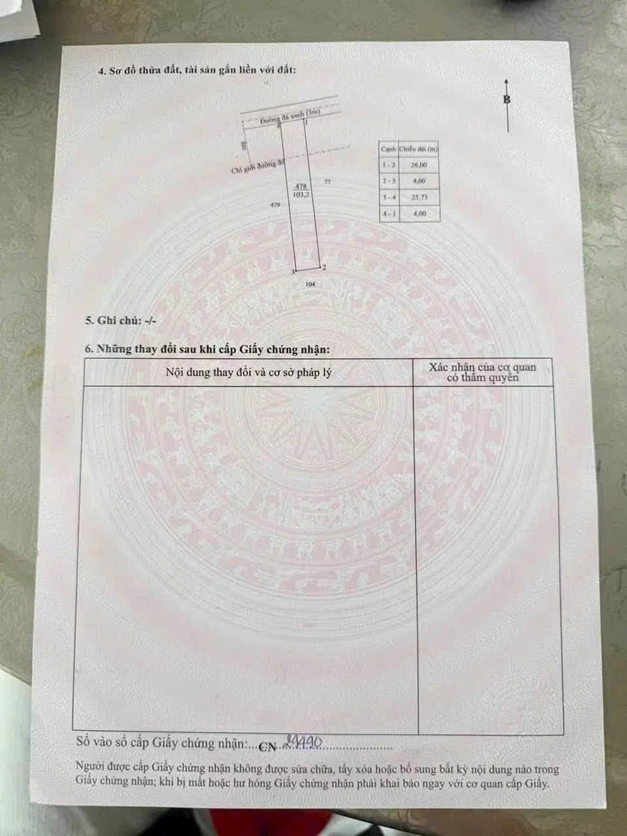 Bán đất 104m² sổ hồng riêng trung tâm thị trấn Đức Hòa, Long An giá 650 triệu - Ảnh thu nhỏ 2