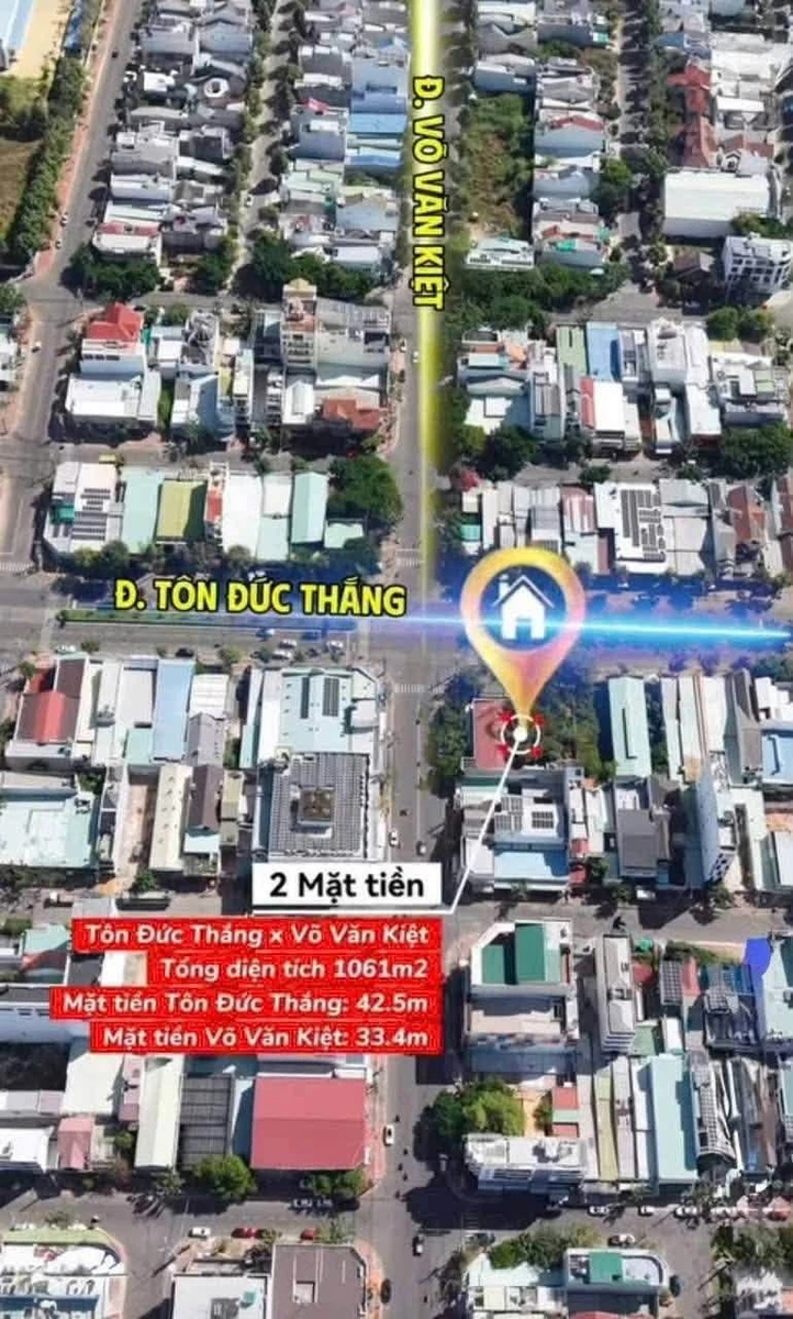 Bán đất góc 2 mặt tiền Võ Văn Kiệt & Tôn Đức Thắng, Phan Thiết, 1061m2 - Ảnh thu nhỏ 4