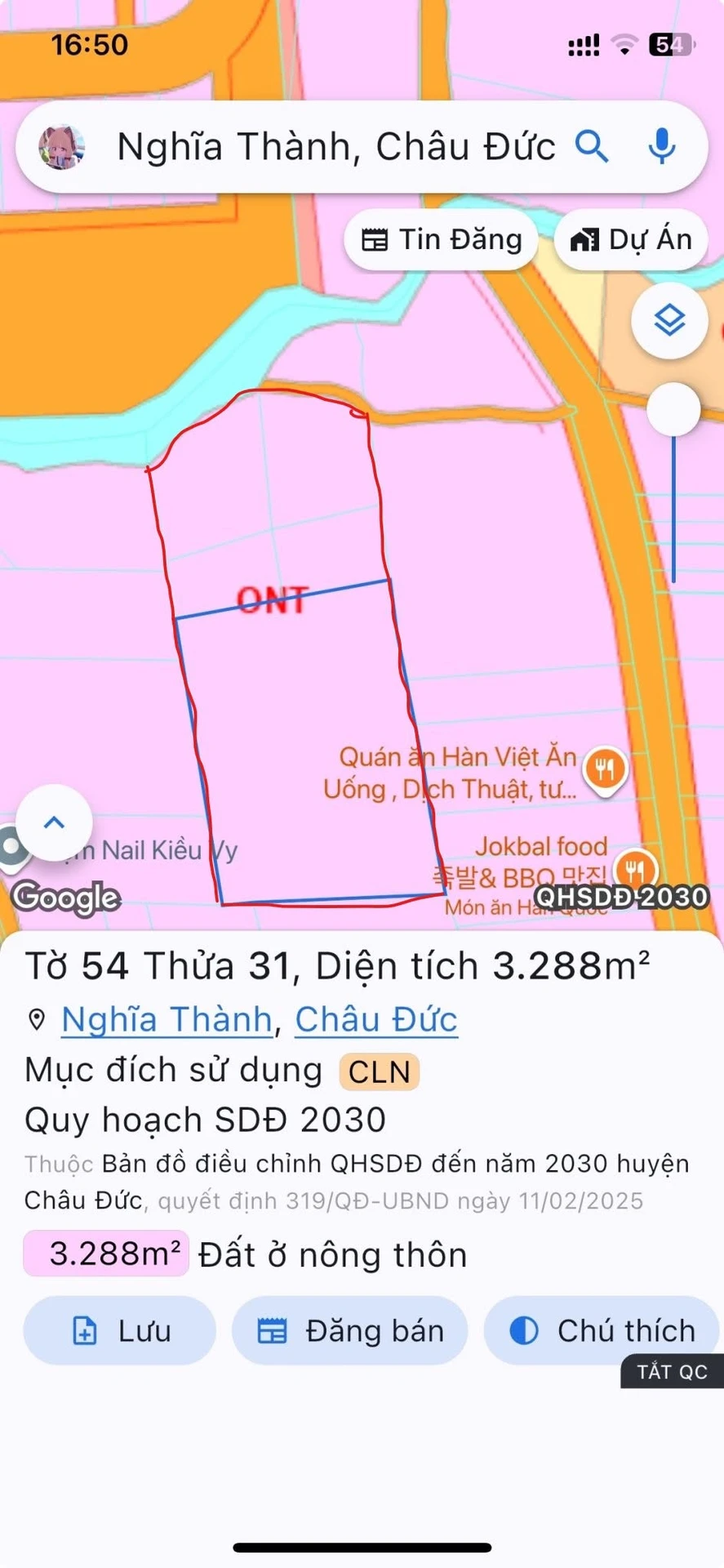 Bán quỹ đất 5.380 m² sát Sonadezi Suối Nghệ, Châu Đức, 8 tỷ - Ảnh 1