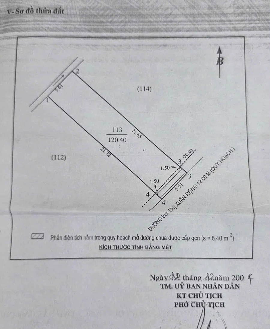 Bán đất 120m² mặt đường Bùi Thị Xuân, gần Đại học Vinh - Ảnh 1