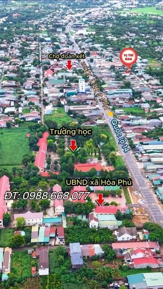 Bán lô đất ở 100m2 ngang 10m gần chợ Đoàn Kết, Buôn Ma Thuột giá 2,1 tỷ - Ảnh 1