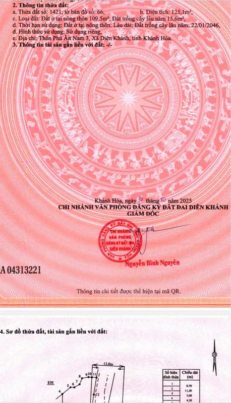 Bán đất 125m² Diên An Nhà Bè, 1 tỷ 600