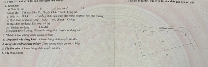 Bán đất Tầm Vu, 683.4 m2, 2 tỷ 2 - Ảnh thu nhỏ 2