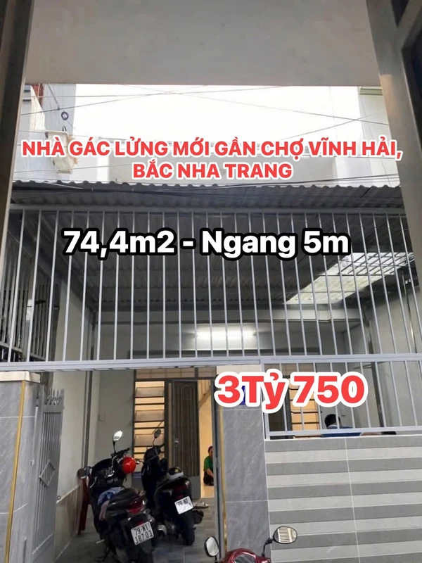 Bán nhà 2PN gần chợ Vĩnh Hải, Nha Trang, 74m2