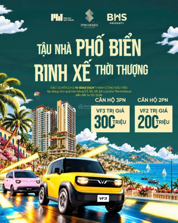 Mua nhà Tặng ô tô 200-300 triệu - Tặng full nội thất 4* 2PN 2,79 tỷ Simona Heights - Ảnh 1