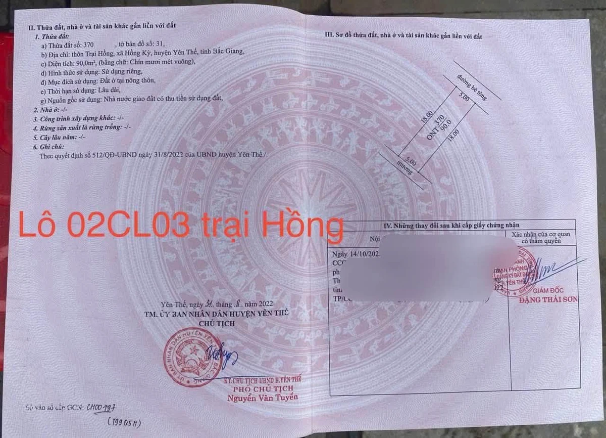 Bán đất nền 90m² tại Trại Hồng, Bắc Ninh, giá 1 tỷ - Ảnh thu nhỏ 2
