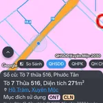 Bán đất Phước Tân 385m2, giá 1 tỷ 2 tại Hồ Tràm - Ảnh thu nhỏ 1