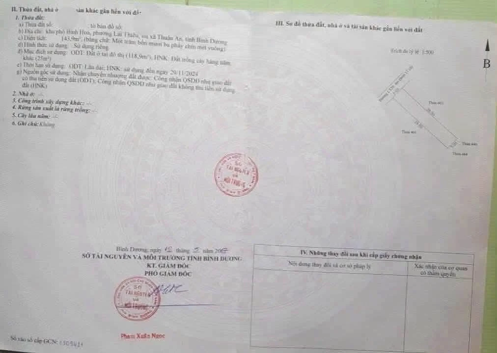 Bán nhà 1 trệt 1 lầu 4 phòng trọ 143m2 Lái Thiêu - Ảnh thu nhỏ 2