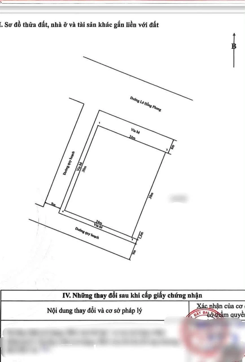 Bán lô đất góc 720m² mặt tiền 24m Lê Hồng Phong, Hải Phòng - Ảnh 1