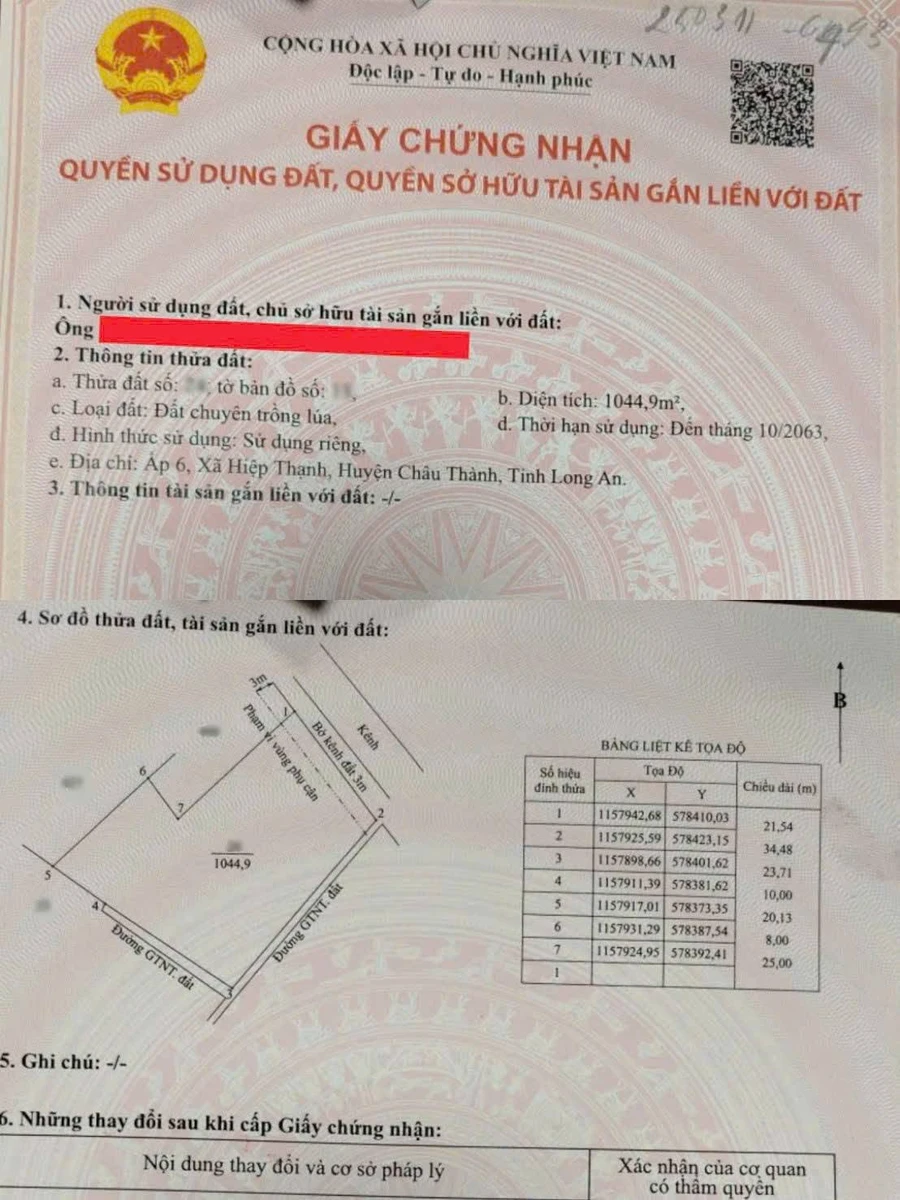 Bán đất 1.240m2 tại Hiệp Thạnh, Châu Thành, Long An - Ảnh thu nhỏ 5