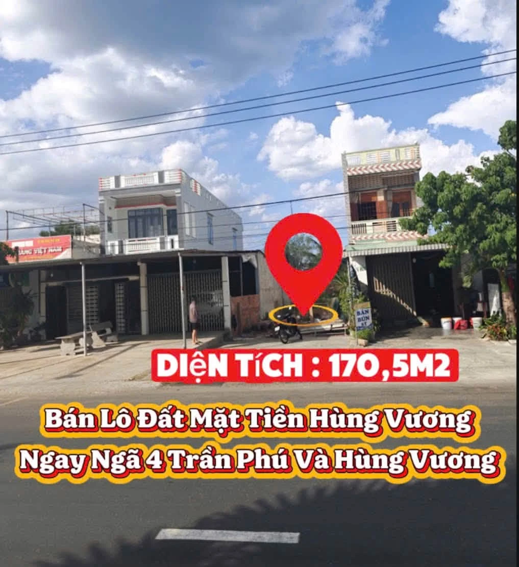 Bán lô đất mặt tiền Hùng Vương 170,5m2 Phú Yên - Ảnh 1