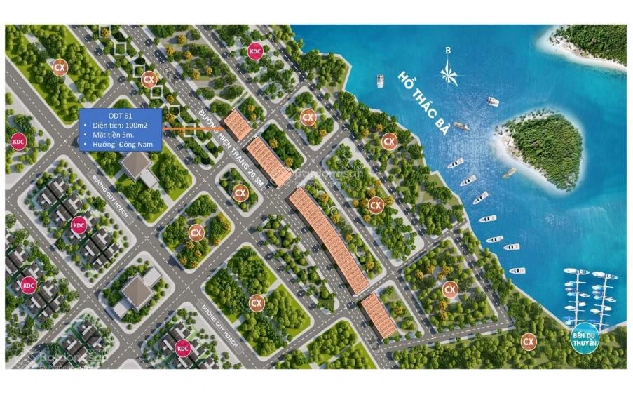 Bán lô đất trung tâm thị trấn Yên Bình đầu đường Hồ Thác Bà - Đẹp nhất Yên Bái - Ảnh 1