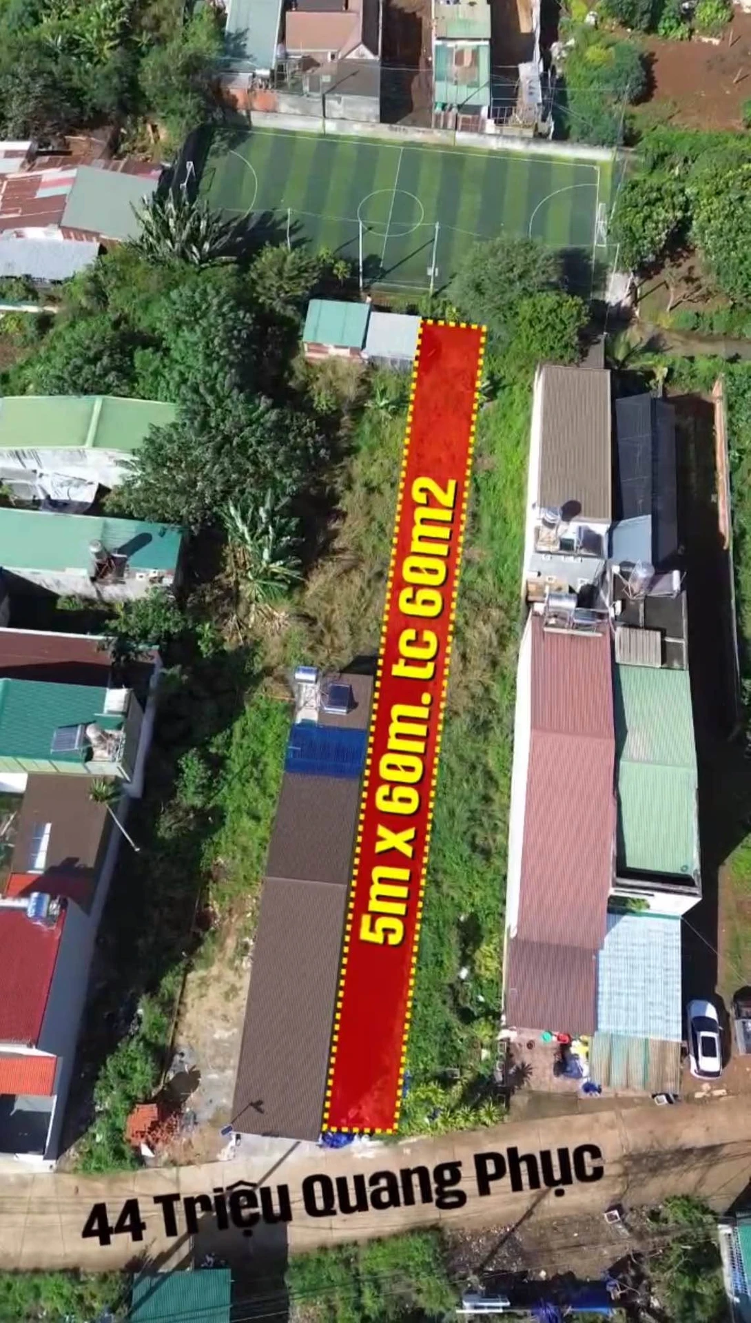 Bán đất chân dài 5x60m, 300m², hẻm Triệu Quang Phục, Buôn Ma Thuột, giá 1,95 tỷ - Ảnh 1