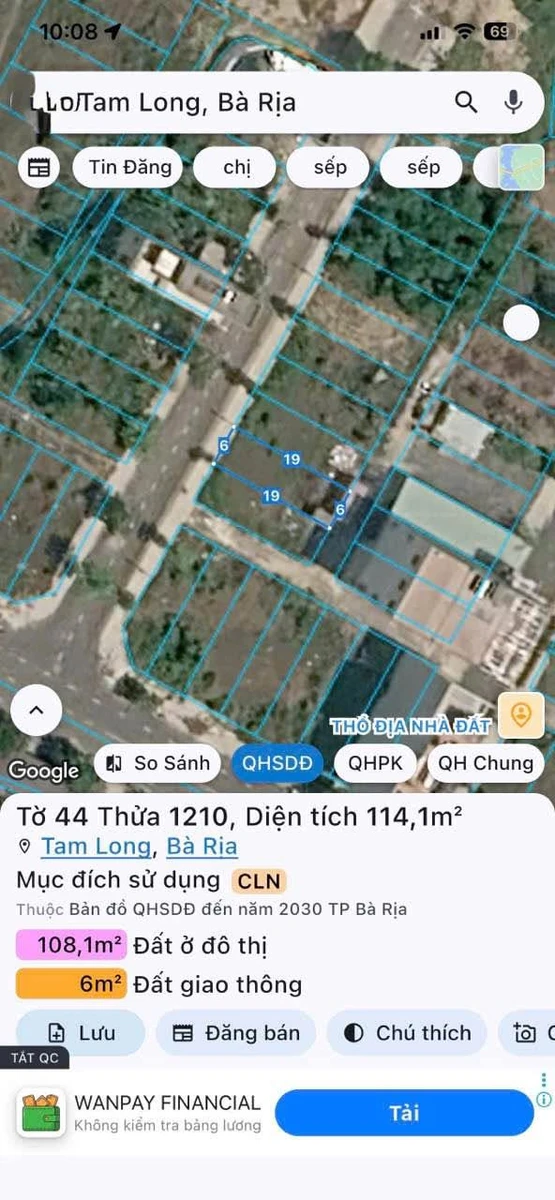 Bán đất 114m² Thanh Sơn C, Hòa Long, 2 tỷ 300 triệu - Ảnh thu nhỏ 2