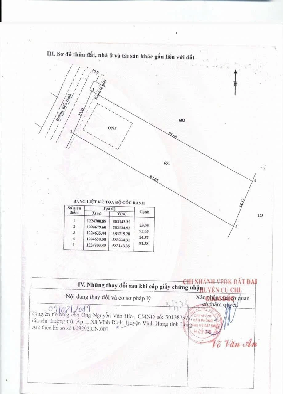 Bán đất mặt tiền đường Bến Đình 2164m2 xã An Nhơn Tây, Củ Chi giá 5 tỷ - Ảnh 1
