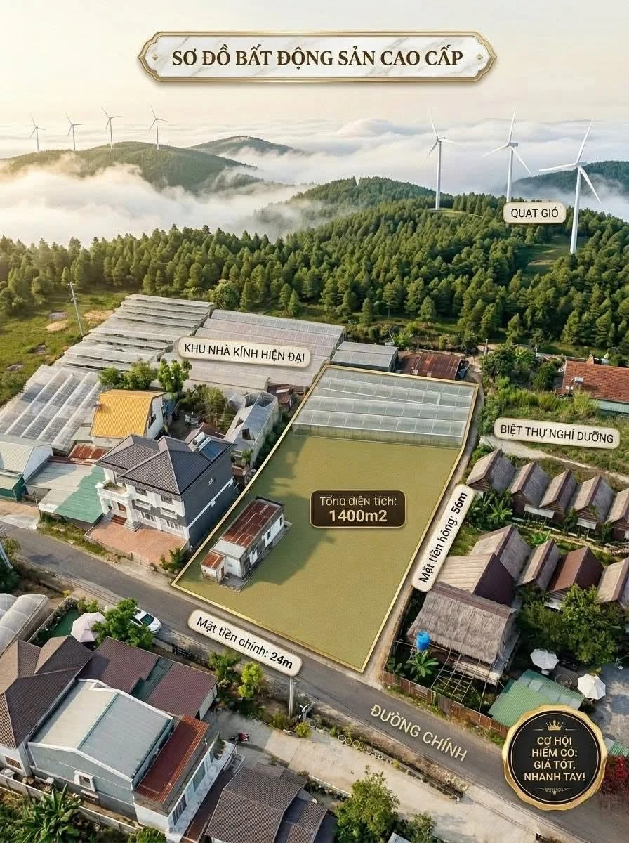 Bán lô đất 1.400m² khu Xào Nam, mặt tiền rộng - Ảnh 1