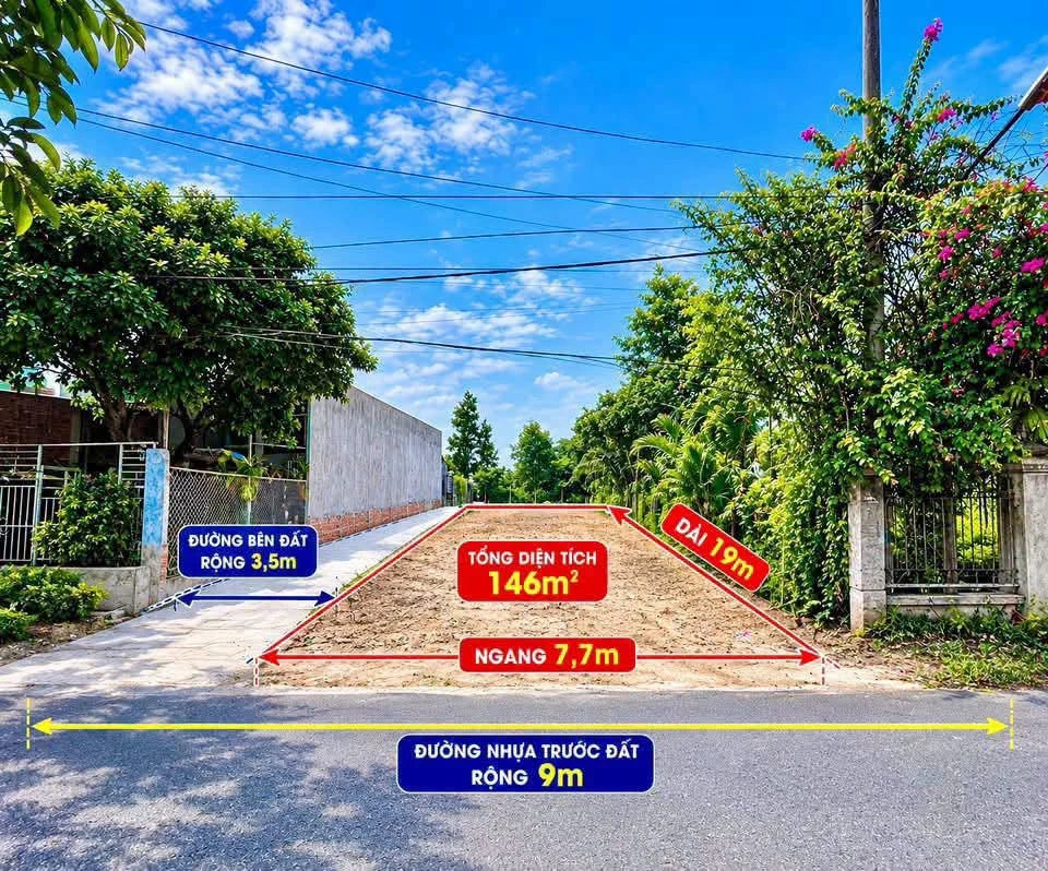 Bán lô đất góc đường nhựa Hoàng Hoa Thám 146m² - Ảnh thu nhỏ 3