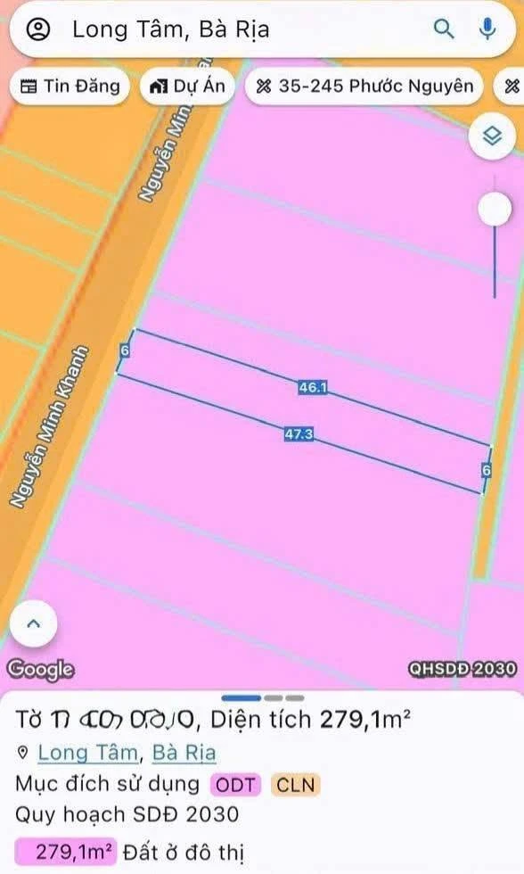 Bán đất nhà vườn mặt tiền Nguyễn Minh Khanh 279m², P. Long Tâm, TP. Bà Rịa - 4,38 tỷ - Ảnh thu nhỏ 4