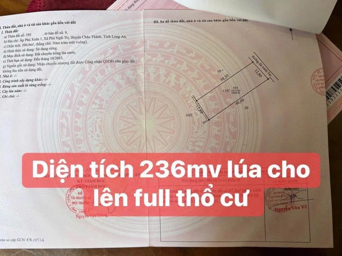 Bán 500m² đất nền Tây Ninh, mặt tiền Thầy Bờ, 1 tỷ 300 triệu - Ảnh thu nhỏ 3
