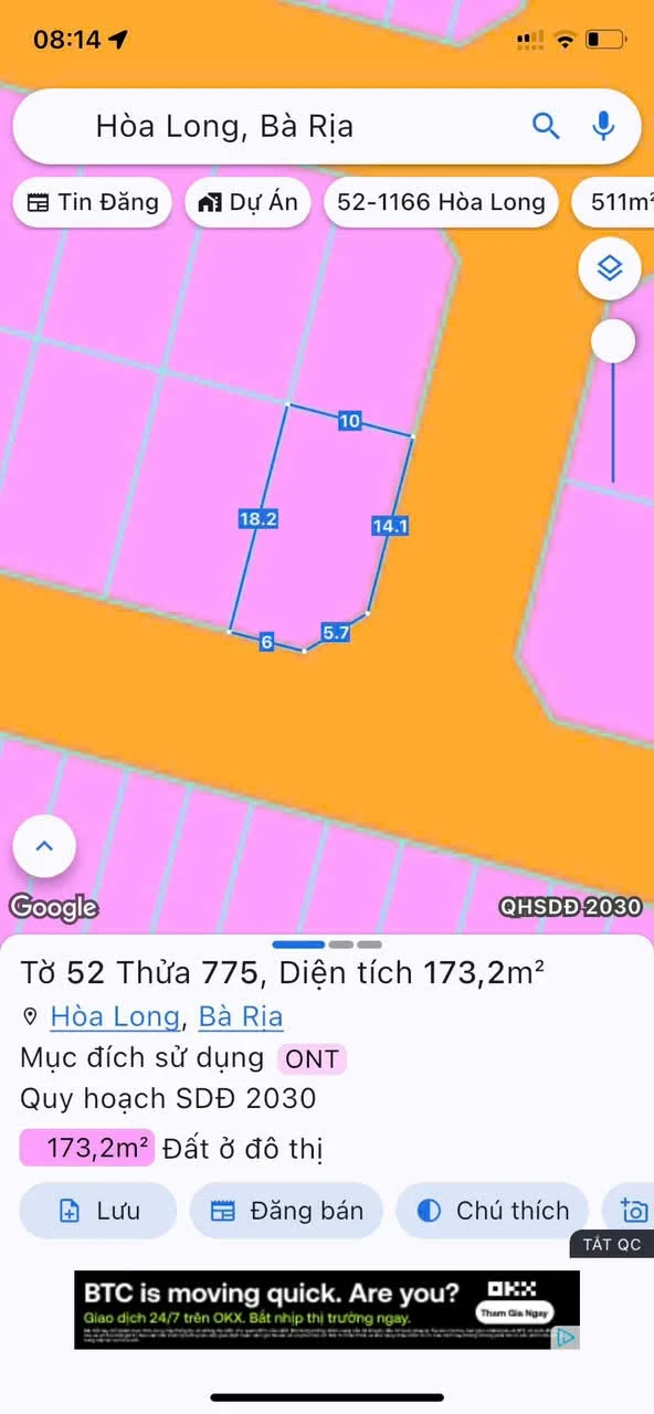 Bán đất góc biệt thự Lan Anh 2, Tam Long 182m2, 1 tỷ 850 - Ảnh 1