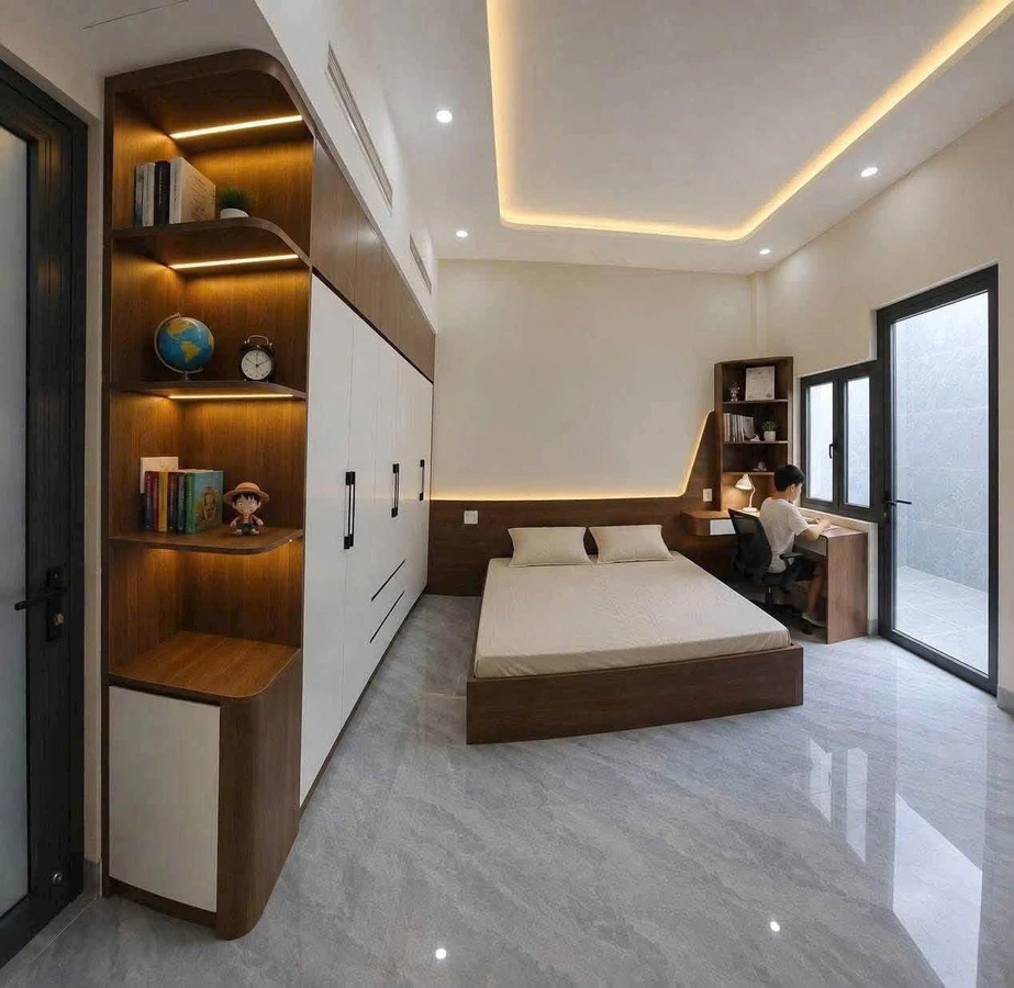 Bán nhà mặt tiền 3 tầng 100m2, 4PN full nội thất, phường Quy Nhơn Nam - Ảnh thu nhỏ 4