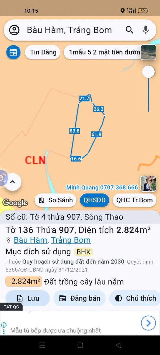 Bán đất Sông Thao Trảng Bom 2.800m² giá 300 triệu/sào - Ảnh thu nhỏ 3