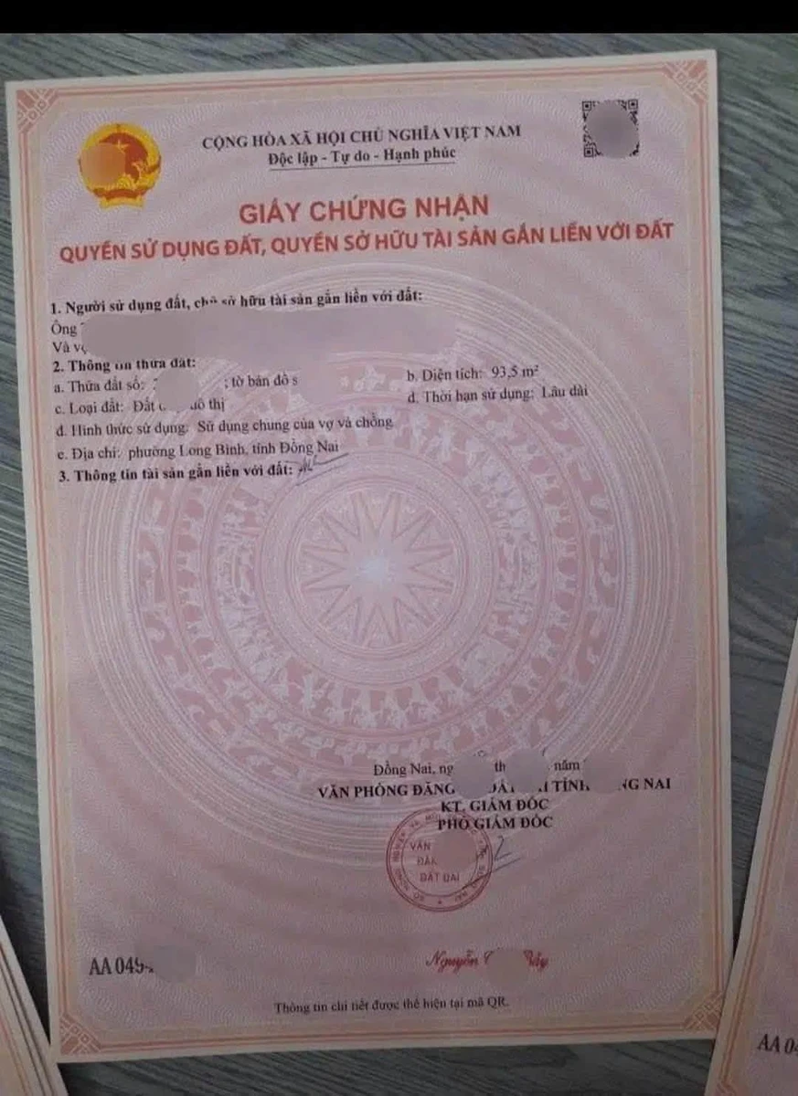 Bán đất Long Bình Chợ Điều Đồng Nai 96.6m², 2,65 tỷ - Ảnh 1