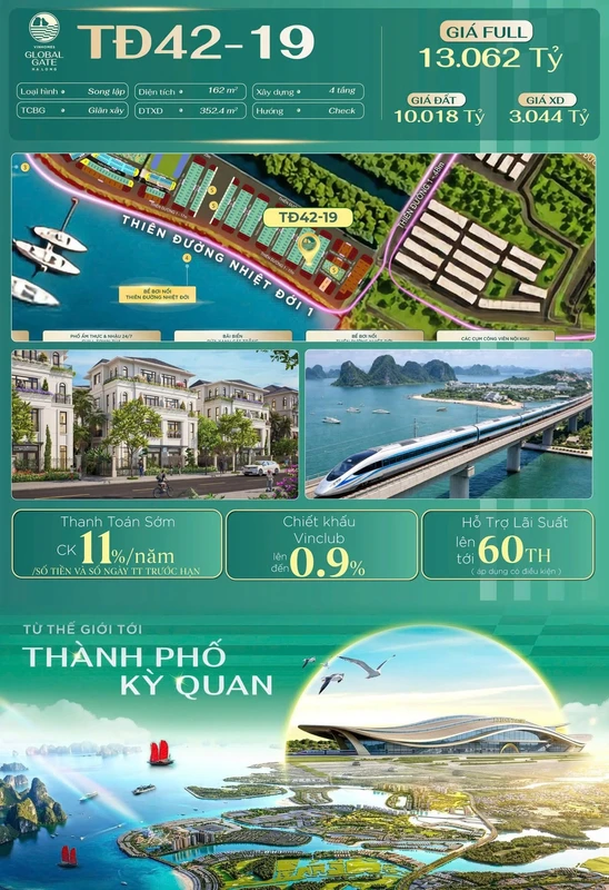 Bán biệt thự song lập 162m² Vinhomes Hạ Long 13 tỷ